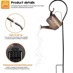 Comfort u0026 Style Beleuchtung-Solar-Garten-Gießkannenlicht - Terrassendekor