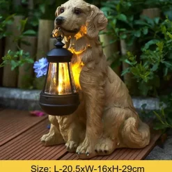 Adventure Basecamp Camping Im Freien|Outdoor & Garten-Solar-Hundestatue-Lampe - Outdoor-Kunstharz-Lichtdekor