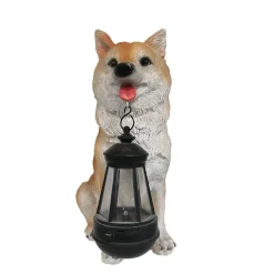 Adventure Basecamp Camping Im Freien|Outdoor & Garten-Solar-Hundestatue-Lampe - Outdoor-Kunstharz-Lichtdekor