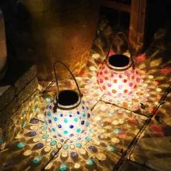 Bright Accents Beleuchtung-Solarlaterne mit Punkten – dekoratives Gartenlicht