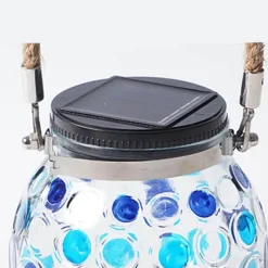 Bright Accents Beleuchtung-Solarlaterne mit Punkten – dekoratives Gartenlicht