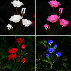 The Outdoor Vault Outdoor-Artikel|Outdoor-Gadgets-Solar-LED-Rosenlicht – dekorative Garten-Akzent-Außenbeleuchtung