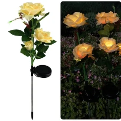 The Outdoor Vault Outdoor-Artikel|Outdoor-Gadgets-Solar-LED-Rosenlicht – dekorative Garten-Akzent-Außenbeleuchtung