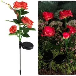 The Outdoor Vault Outdoor-Artikel|Outdoor-Gadgets-Solar-LED-Rosenlicht – dekorative Garten-Akzent-Außenbeleuchtung