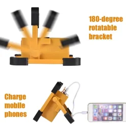 Gear Up u0026 Go Camping-Werkzeuge|Outdoor-Gadgets-Solar-Powerbank mit LED-Licht – Tragbares Camping-Ladegerät