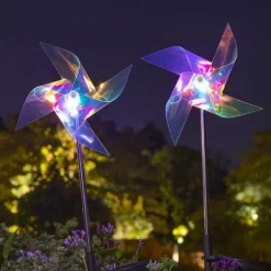 The Light Loft Beleuchtung-Solar-Windmühlen-Gartenleuchten – Außendekoration