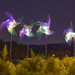 The Light Loft Beleuchtung-Solar-Windmühlen-Gartenleuchten – Außendekoration