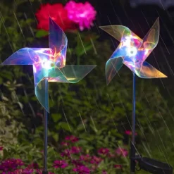 The Light Loft Beleuchtung-Solar-Windmühlen-Gartenleuchten – Außendekoration