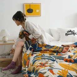 Warm Embrace Bettzeug-Sommerdecke aus Baumwolle – weiche, atmungsaktive nordische Steppdecke