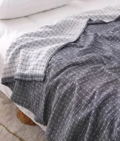 Wrap u0026 Relax Bettzeug-Sommerdecke aus Baumwolle: Weiche und luftige Tagesdecke für Einzel-/Doppelbetten