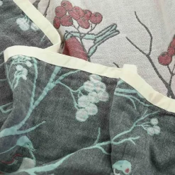 Wrap u0026 Relax Bettzeug-Sommerdecke aus Baumwollgaze – weicher Überwurf mit Blumenmuster für das Schlafsofa