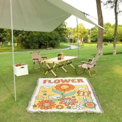 The Blanket Nook Bettzeug-Sonnenblumen-Wandteppichdecke – Dekorativer Überwurf für die Heimdekoration