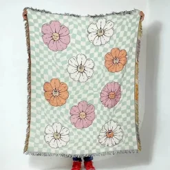 The Blanket Nook Bettzeug-Sonnenblumen-Wandteppichdecke – Dekorativer Überwurf für die Heimdekoration