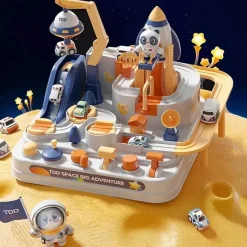 The Decor Haven Babyspielzeug-Space Panda Rennautos - Spielzeugfahrzeuge für Kinder