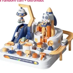 The Decor Haven Babyspielzeug-Space Panda Rennautos - Spielzeugfahrzeuge für Kinder