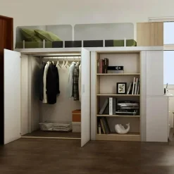 Cozy Living Möbel-Space-Saving Bunk Bed with Modern Study Desk