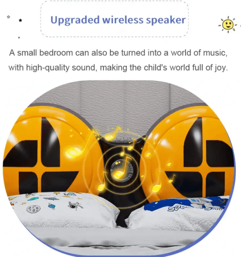 Kinder Cozy Living Kinderzimmermöbel|Möbel-Speed Race Car Bett - Kinderbett mit LED-Licht