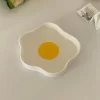 Elegance at the Table Küche & Esszimmer-Spiegelei-Keramikteller - Lustiges Frühstücksgericht