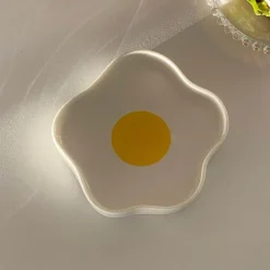 Elegance at the Table Küche & Esszimmer-Spiegelei-Keramikteller - Lustiges Frühstücksgericht