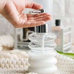 The Bath Nook Badezimmer-Spiral Glass Soap Dispenser - Stylish Bath Accessory