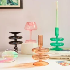 Willow u0026 Whim Wohndeko-Spiralförmige Kerzenhalter – Modernes geometrisches Dekor