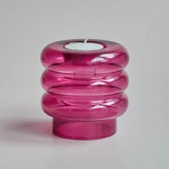 The Gilded Nest Wohndeko-Spiralförmiger Kerzenhalter aus Doppelglas – eleganter Akzent für die Inneneinrichtung