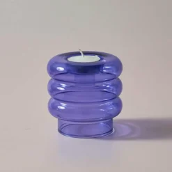 The Gilded Nest Wohndeko-Spiralförmiger Kerzenhalter aus Doppelglas – eleganter Akzent für die Inneneinrichtung