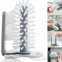 Comfort u0026 Style Küche & Esszimmer-Spülbürste mit Saugnapf – 2-in-1-Reinigungswerkzeug