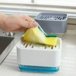 Space Savvy Küche & Esszimmer-Spülmittel-Set mit Druckspender – Einfache Seifenpumpe für die Küche