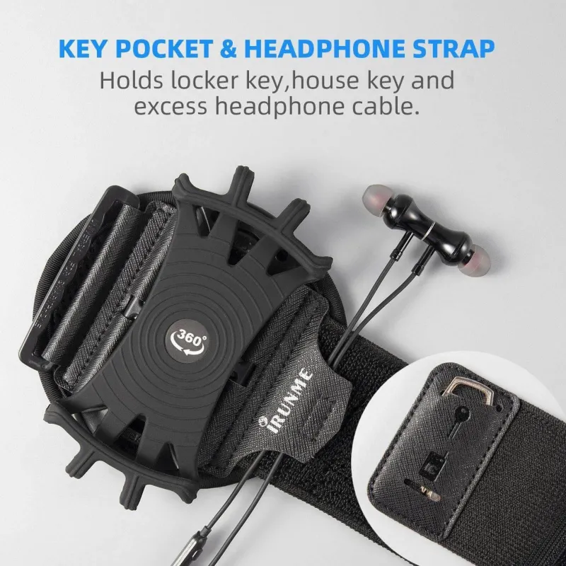 The Relaxation Nook Fitness-Gadgets|Gesundheits- Und Entspannungstools-Sportarmband-Telefonhalter – drehbares Armband für den aktiven Gebrauch