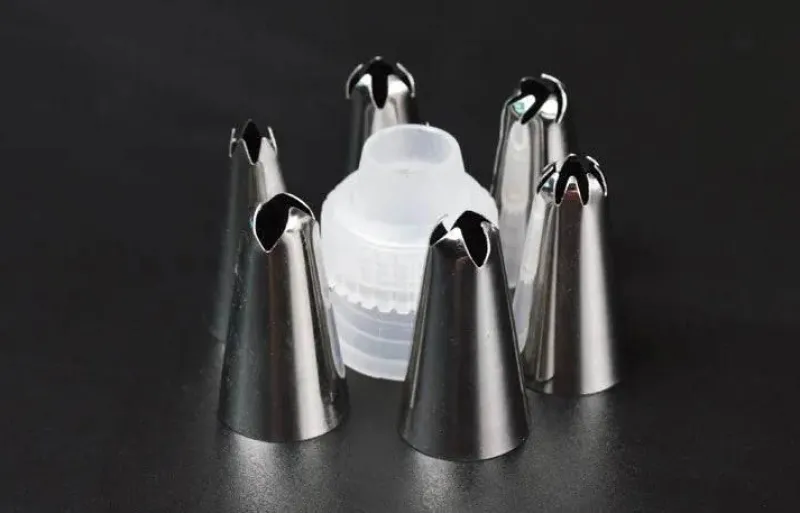 Tom Küche & Esszimmer-Spritzbeutel-Tüllenset aus Silikon – 8-teiliges Kuchendekorationsset