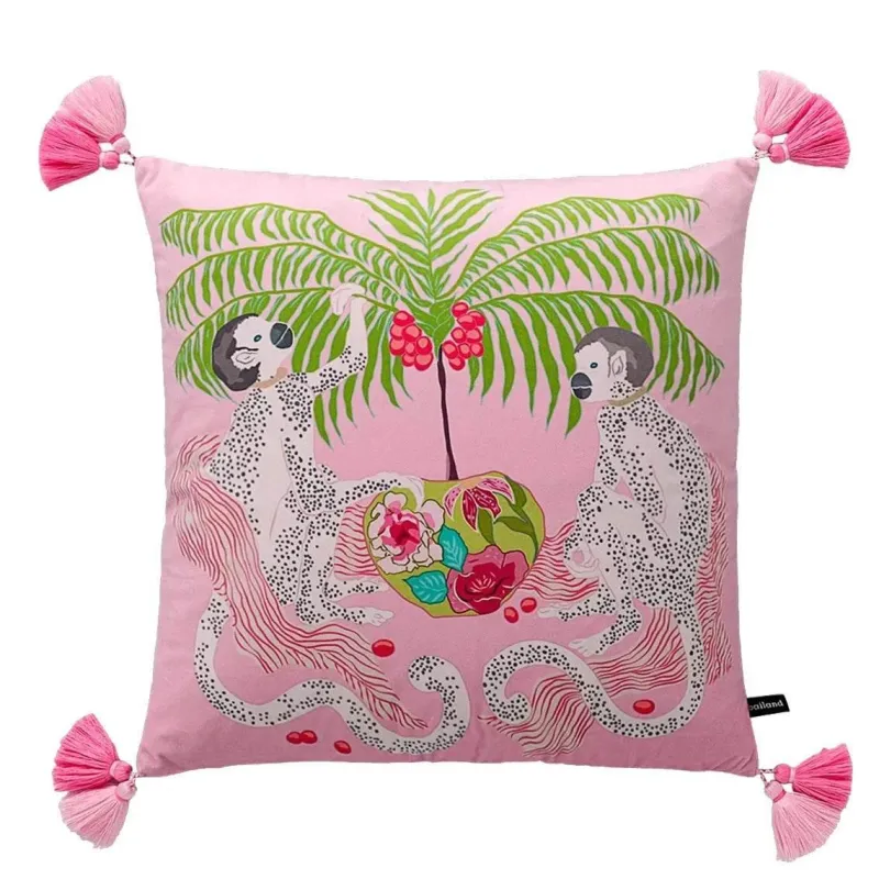 Pillow Haven Bettzeug-Staffordshire Hund Kissenbezug - Chinoiserie Dekokissen