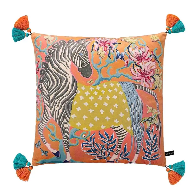 Pillow Haven Bettzeug-Staffordshire Hund Kissenbezug - Chinoiserie Dekokissen