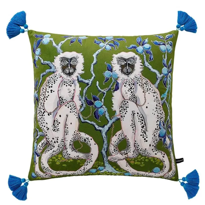 Pillow Haven Bettzeug-Staffordshire Hund Kissenbezug - Chinoiserie Dekokissen