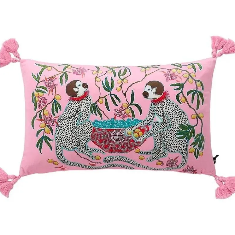 Pillow Haven Bettzeug-Staffordshire Hund Kissenbezug - Chinoiserie Dekokissen