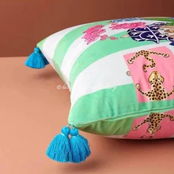 Pillow Haven Bettzeug-Staffordshire Hund Kissenbezug - Chinoiserie Dekokissen