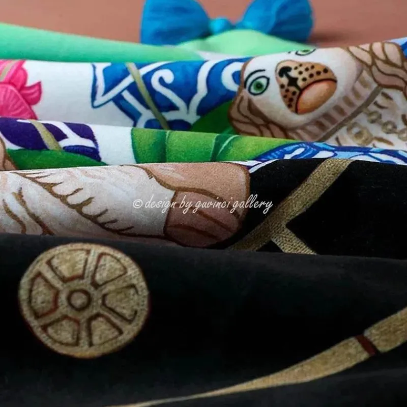 Pillow Haven Bettzeug-Staffordshire Hund Kissenbezug - Chinoiserie Dekokissen