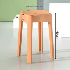 Cozy Living Wohndeko|Möbel-Stapelbare Esszimmerhocker im nordischen Stil – moderne, platzsparende Stühle