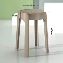 Cozy Living Wohndeko|Möbel-Stapelbare Esszimmerhocker im nordischen Stil – moderne, platzsparende Stühle