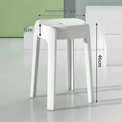 Cozy Living Wohndeko|Möbel-Stapelbare Esszimmerhocker im nordischen Stil – moderne, platzsparende Stühle