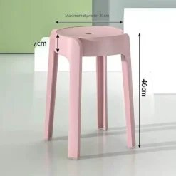 Cozy Living Wohndeko|Möbel-Stapelbare Esszimmerhocker im nordischen Stil – moderne, platzsparende Stühle