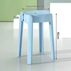 Cozy Living Wohndeko|Möbel-Stapelbare Esszimmerhocker im nordischen Stil – moderne, platzsparende Stühle