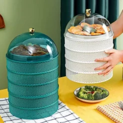 Space Savvy Küche & Esszimmer-Stapelbare mehrschichtige Lebensmittelabdeckung - Schutz für die Lebensmittelaufbewahrung