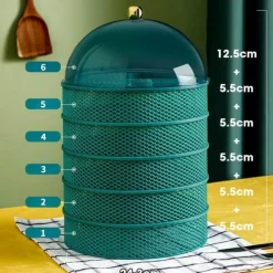 Space Savvy Küche & Esszimmer-Stapelbare mehrschichtige Lebensmittelabdeckung - Schutz für die Lebensmittelaufbewahrung