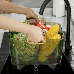 The Culinary Kit Küche & Esszimmer-Stapelbarer Gemüsewaschkorb - Abtropfgestell für frische Produkte