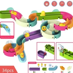 The Decor Haven Babyspielzeug-Stapelbares Badespielzeug „Enten“ – Rutsch-Badespaß für Kinder