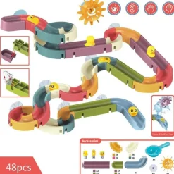 The Decor Haven Babyspielzeug-Stapelbares Badespielzeug „Enten“ – Rutsch-Badespaß für Kinder