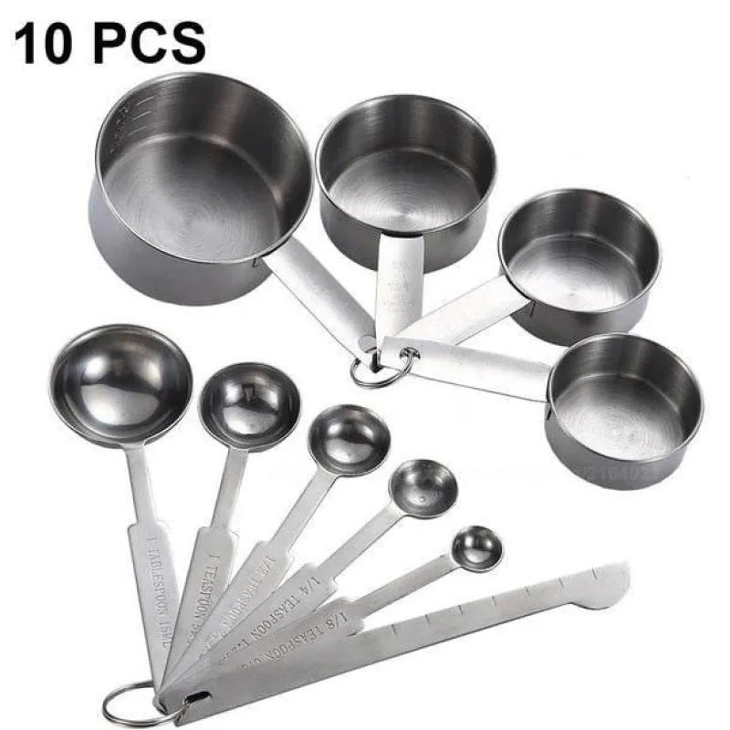 Deco Küche & Esszimmer-Stapelbares Messlöffel-Set – Premium-Küchenutensilien