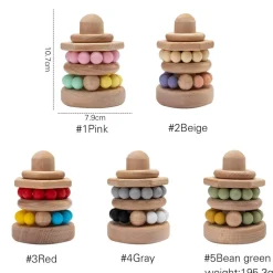 The Decor Haven Babyspielzeug-Stapelspielzeug für Babys – Spielset zur Intelligenzentwicklung