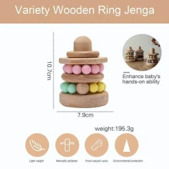 The Decor Haven Babyspielzeug-Stapelspielzeug für Babys – Spielset zur Intelligenzentwicklung